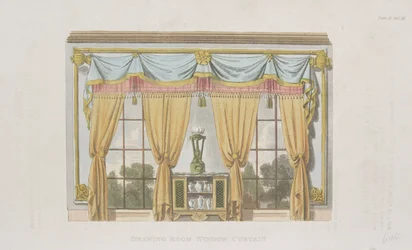 Tenda del salotto, tavola 93 da Ackermanns Repository of Arts, pubblicato nel 1817
